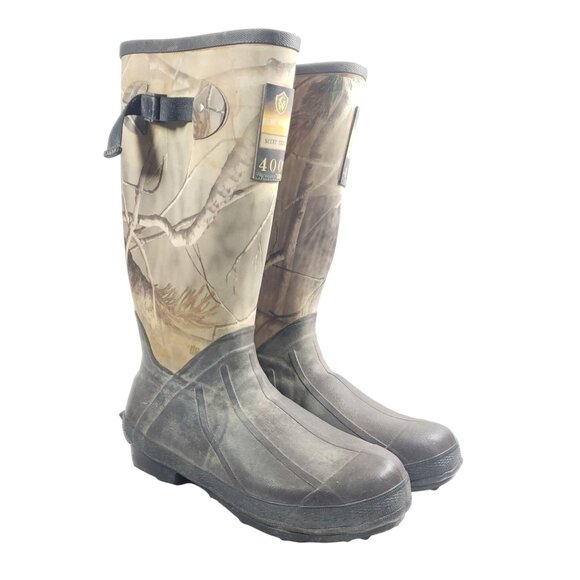 Game Winner Mens Size 10 16" Scent Free Rubber Hunting Boots - Picture 1 of 9
